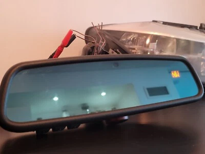 OEM BMW Auto Dim RearView Mirror Homelink Hidden Compass E46 E39 E60 E90 E53 E83 - Image 1 of 4