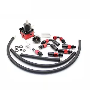6AN 30-70 psi Adjustable EFI Fuel Pressure Regulator With Gauge & Adapter - Picture 1 of 7