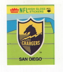 1981 FLEER TEAM ACTION STICKER SAN DIEGO CHARGERS LOGO - Picture 1 of 2