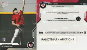 Shogo Akiyama CINCINNATI REDS 2020 TOPPS NOW ROAD TO OPENING DAY OD-330 330 RC