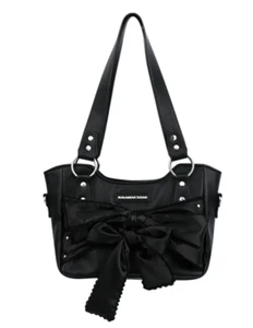 [IUGAMAKARAS] IUGA Laced Ribbon Leather Shoulder Bag (Black) | K-Brand - Picture 1 of 18
