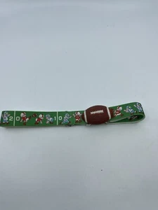 Avon 1987 Vintage Kids On The Go Touchdown Time Football Stretch Belt Green X1 - Picture 1 of 7