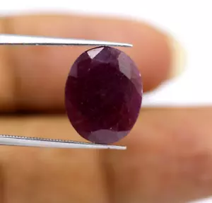CERTIFIED 6.49 Ct African Natural Ruby Faceted Oval Cut Loose Untreated Gemstone - Picture 1 of 10