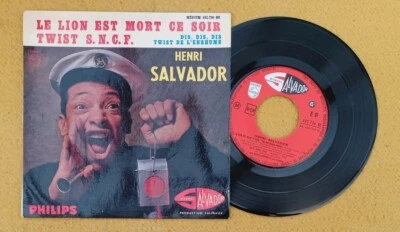 HENRI SALVADOR " LE LION EST MORT CE SOIR " SUPER ORIG france EP - Image 1 of 4