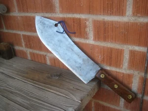 1930s Vintage 11" Blade x 1 1/2 lbs. * ENDERES * Carbon Lamb Splitter Knife USA - Picture 1 of 10