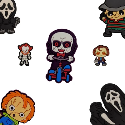 CALUCHI CHARMS Halloween Horror Scare For Croc Charms Vibrant funky variations