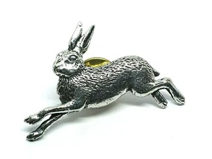 Hare Pin Badge Brooch Country Nature Pewter Badge Imbolc Spring Pin Lapel Unisex