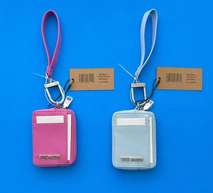 RARE STEVE MADDEN BPIPPER-U ZIP  WALLET CARD CASE WRISTLET  PEBBLE TEXTURED NWT - Picture 1 of 23