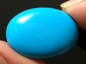 27.80 Ct. Natural Turquoise Polished Oval Cabochon Untreated Loose Gemstone Gift - Picture 1 of 8