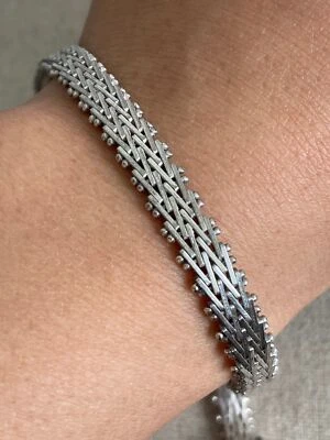 6.5mm 925 Italy sterling Silver Bracelet 7.5" - Image 1 of 4