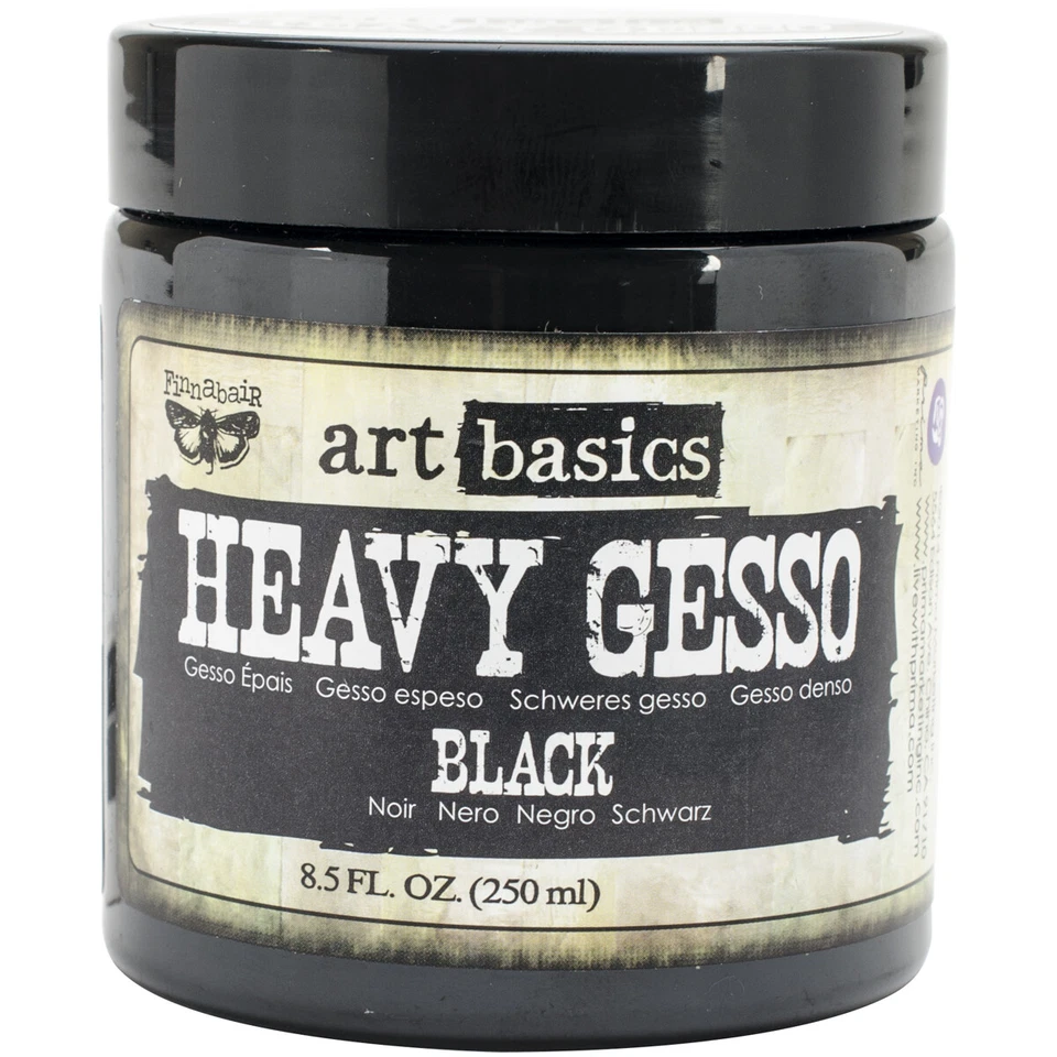 Finnabair Art Basics Heavy Gesso 8.5oz-Black - Image 1 of 1