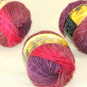 Sale LOT of 3Skeinsx50gr NEW Chunky Hand-woven Colors Knitting Scores wool yarn - Picture 1 of 35