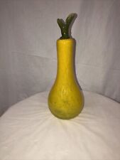 Handmade Blown  Glass Pear / Yellow # 1