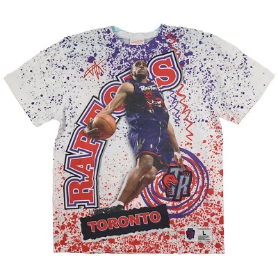 Vince Carter Toronto Raptors Mitchell & Ness NBA Large Shirt Splatter Art NWT - Image 1 of 4