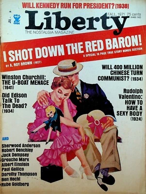 Liberty Magazine Fall 1971 Albert Einstein Groucho Marx Jack Dempsey Ben Hecht Foto 1 de 2