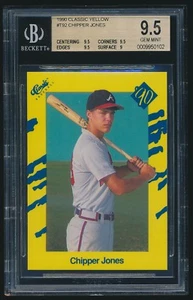 1990 Classic Yellow rookie #T92 Chipper Jones rc BGS 9.5 - Picture 1 of 2