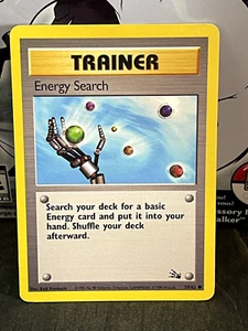 Pokemon TCG: Energy Search 59/62 (Fossil Set) LP/MP Condition - Picture 1 of 2