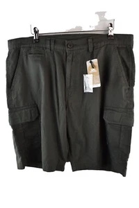 Tresspass Rwson Mens Cotton Black Cargo Shorts W33/35 M summer beach holiday - Picture 1 of 10