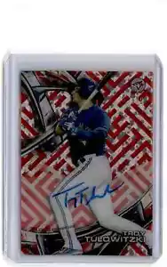 2016 Topps High Tek Red Orbit Diffractor Autografo Troy Tulowitzki 5/5 Toronto - Foto 1 di 2