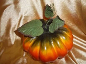 Orange Styrfoam Pumpkin Artificial Decoration Autumn Harvest Fall 7 x 3.5 - Picture 1 of 2