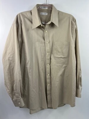 Pierre Cardin Dress Shirt Men's Size 16 1/2 34/35 Tan Long Sleeve - Image 1 of 4