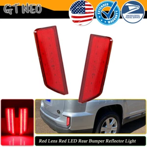 Red Lens Rear Bumper Reflector LED Marker Brake Lamps For 2016 2017 GMC Terrain - Picture 1 of 10