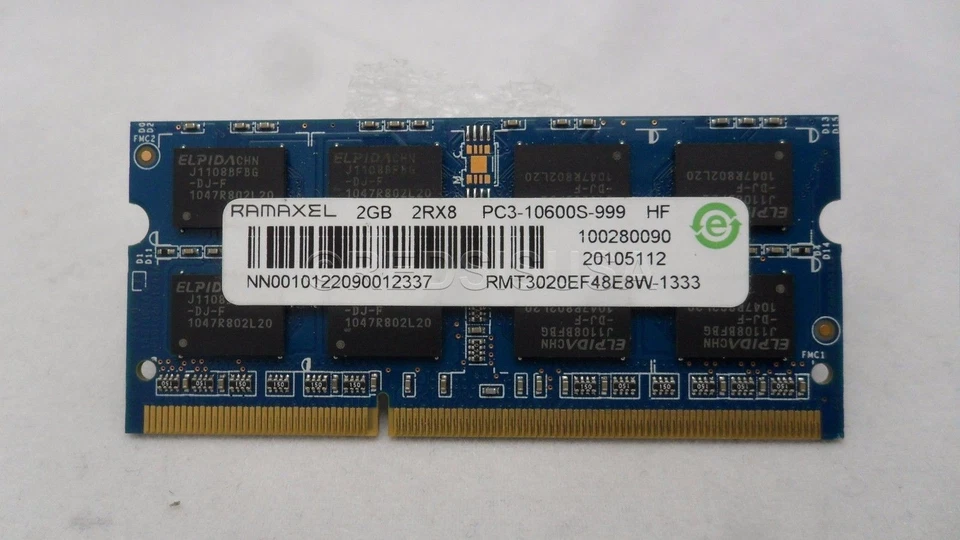 Lenovo 2GB DDR3-1066 PC3-8500S 204pin SODIMM Laptop Notebook RAM Memory 55Y3713 - Image 1 of 3