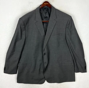 Kenneth Cole Awearness Suit Jacket Blazer Mens 54L Long Gray Wool Herringbone - Picture 1 of 12