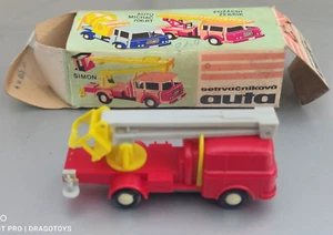 VINTAGE LKW SKODA 706 RT TRAMBUS MONTAGE PLATTFORM REIBUNGSSPIELZEUG ITES IGRA + BOX - Bild 1 von 24