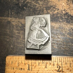 Print Block ( Woman Dancing ) Nice Details! Lead Block - Picture 1 of 11