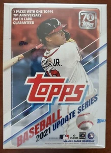 Topps Baseball SERIE DE ACTUALIZACIÓN 2021 CAJA BLÁSTER SELLADA ¡7 paquetes con parche exclusivo!¡! - Imagen 1 de 3