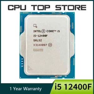 Intel core i5 12400F 2.5GHz 6-Core 12-Thread CPU Processor 10NM L3=18M 65W - Picture 1 of 1