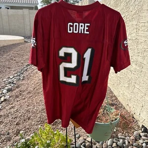 NFL San Francisco Gore Red Jersey 21 Boys 18-20 B - Picture 1 of 3