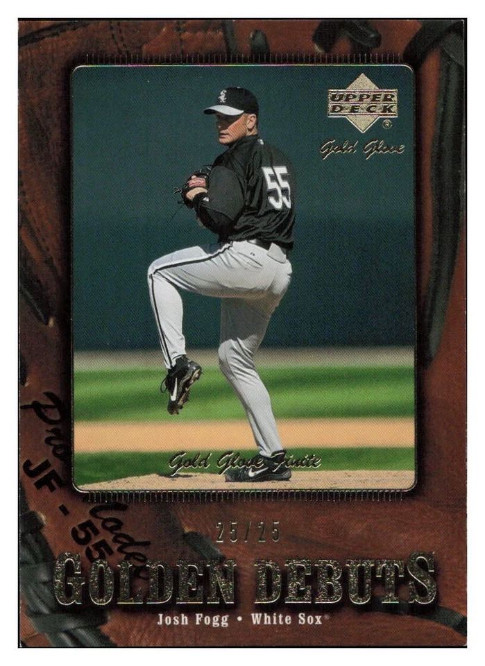 D410 JOSH FOGG RC 2001 UPPER DECK GOLD GLOVE FINITE GOLDEN DEBUTS 25/25 WHITE - Image 1 of 2