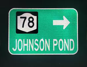 Johnson Pond Highway 78 Route Straßenschild 18"x12", New York, NY, North Hudson - Bild 1 von 14
