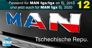 W.B.A. Pegatina adecuada para Man Emblem TGX NUEVA a partir del año 2020 MotivChechecheRep - Imagen 1 de 9