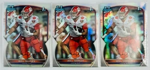 Bowman U 2022 cromo Will Shipley primer refractor Bowman #73 lote (3) Clemson - Imagen 1 de 3