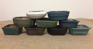 12cm Mixed Bonsai Pots X4 - Picture 1 of 5