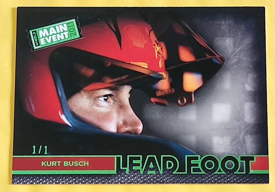 2011 Wheels Main Event KURT BUSH 1/1 GREEN #69 - Image 1 of 2