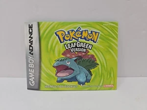 Pokémon Leaf Green LeafGreen (Game Boy Advance GBA, 2004) Manual Booklet Only - Imagen 1 de 5