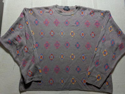 VTG Generra Collection Baggy Fit Abstract Geometric Aztec Grandpa 90s Y2K Raime - Image 1 of 4