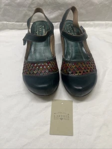 L’Artiste Spring Step Ladies Teal Leather Amour Mary Jane’s Sz US 10./ Eu 41 - Picture 1 of 13