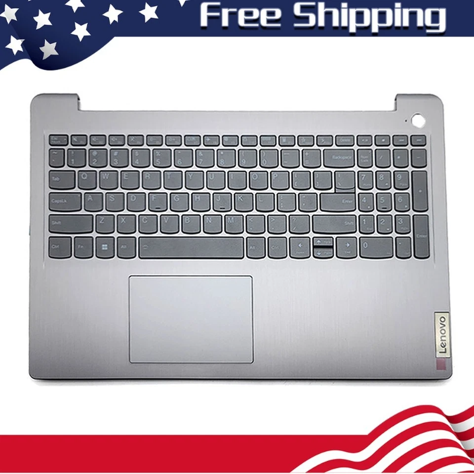 New Gray Palmrest For Lenovo ideapad 3 15IAU7 3 15ABA7 Keyboard Backlit Touchpad - Image 1 of 4