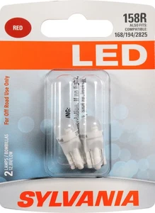 SYLVANIA 158 T10 W5W LED Red Bulbs – Bright Map, Cargo, Dome Lights (2PK) - Picture 1 of 7