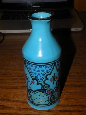 Jarrón de mesa Le Souk Ceramique de gres crema/aceite de oliva azul Túnez de colección Foto 1 de 4