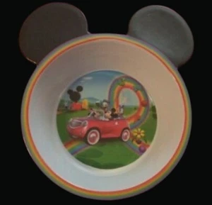 Juego de 2 cuencos para niños Disney Mickey Mouse con orejas y diseño colorido - Imagen 1 de 3