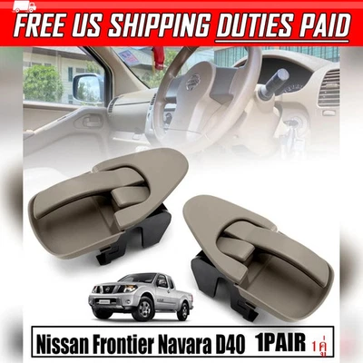 Пара внутренних дверных ручек для пикапа Nissan Navara Frontier D40 2005-2013 левая и правая - Изображение 1 из 4