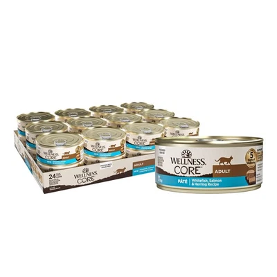 Wellness CORE Grain Free Wet Cat Food Whitefish Salmon Herring 8.25 Pound Pack - Image 1 of 4