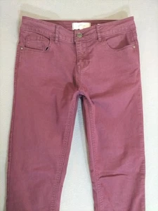 Fat Face Jeggings Women's Size 10 Burgundy Skinny 29"L Stretch Lightweight - Picture 1 of 10