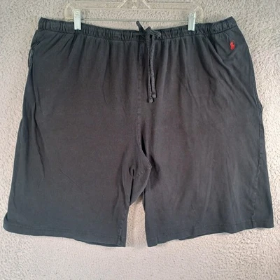 Polo Ralph Lauren Mens Black Shorts Size XL Pockets Drawstring Logo Comfortable - Image 1 of 4
